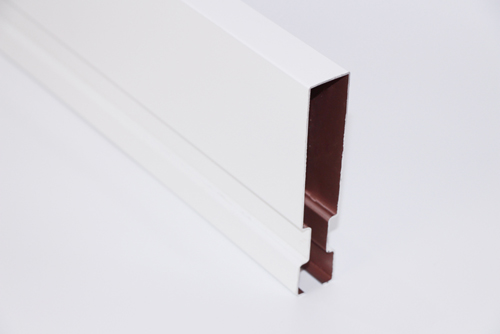 0.8x25x125mm白色亚光腰型木纹转印型材铝方通 (1)